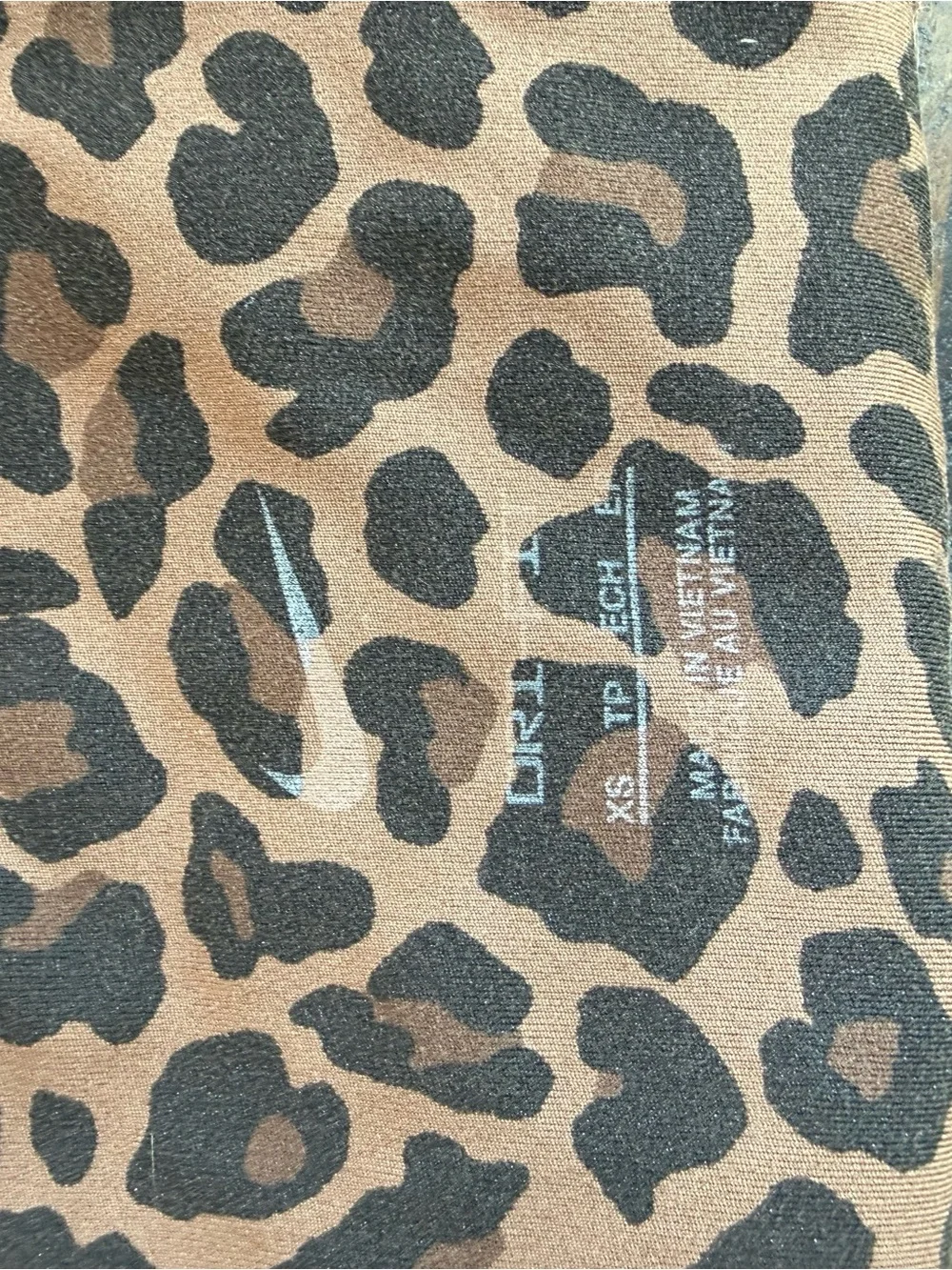 Nike Kids' Brown and Black Leopard Print Leggings